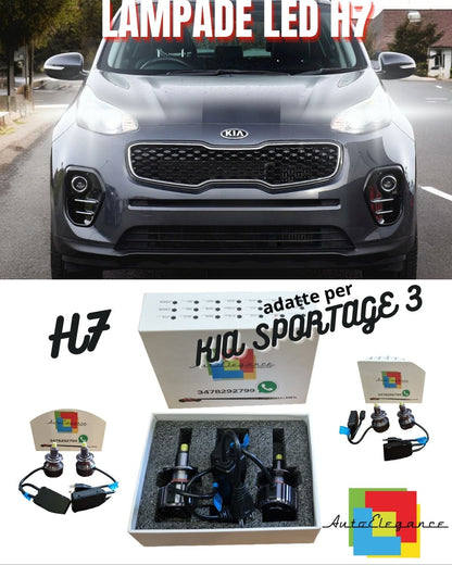 😎FULL LED KIT H7 6000K CANBUS LED FOR KIA SPORTAGE 3 LENSES NO FAILURE😎