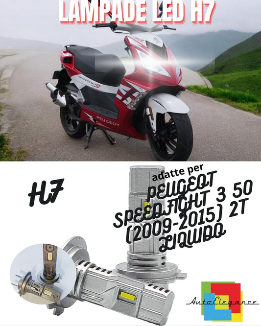 ⚡LED LAMP H7 LOW BEAM PEUGEOT SPEEDFIGHT 3 50 2T LIQUID 2 Pieces⚡