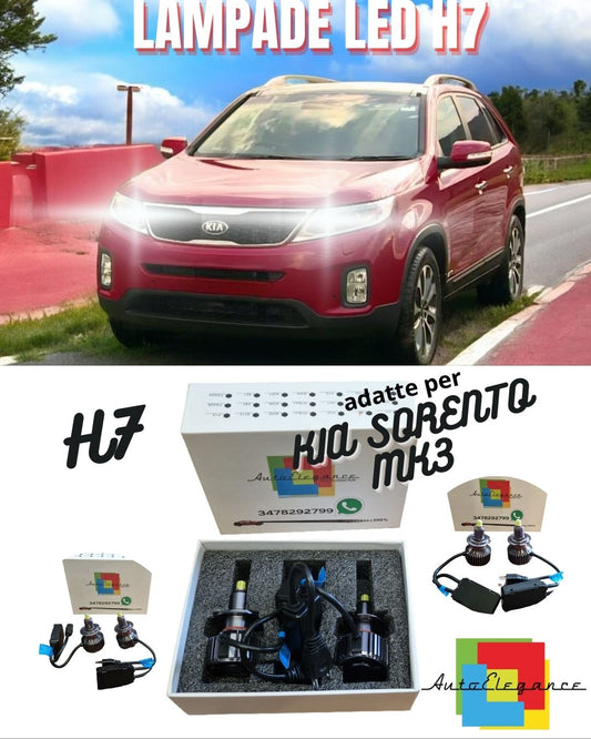 ❤️KIT FULL LED H7 6000K CANBUS LED PER KIA SORENTO MK3 NO AVARIA ABBAGLIANTI❤️