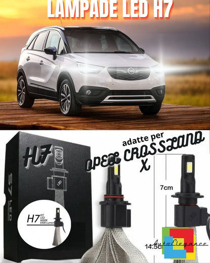 ⚡FULL LED KIT OPEL CROSSLAND X LED H7 6000K ICE WHITE DAZZLING CANBUS⚡