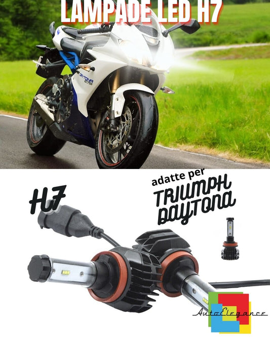✨KIT LED H7 6000K CANBUS XENON 9800 TRIUMPH DAYTONA LUMEN✨