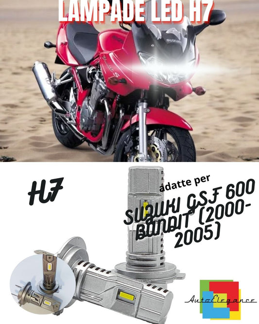 🌊H7 6000K CANBUS LED LAMP FOR HIGH BEAM SUZUKI GSF 600 BANDIT 2 Pieces🌊