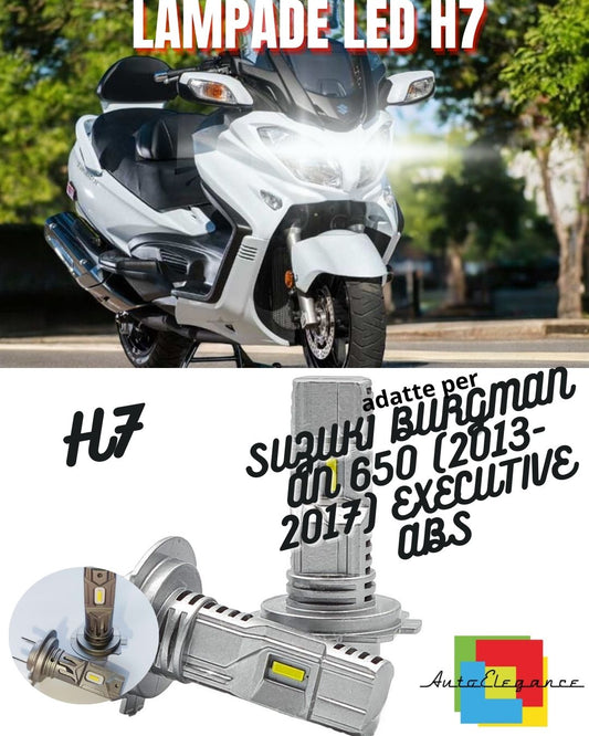 🤩H7 LED LAMP FOR HIGH BEAM SUZUKI BURGMAN AN 650 EXECUTIVE ABS 2 Pieces🤩