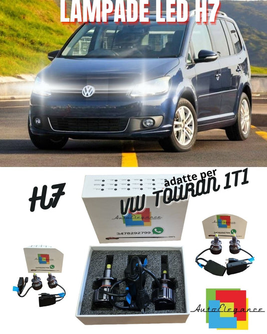 LED KIT H7 CANBUS VW TOURAN 1T1, 1T2 LED 9600 LUMEN 6000K WHITE HIGH BEAM