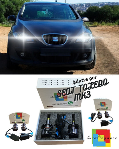 🔥LED KIT H7 CANBUS SEAT TOLEDO MK3 WITH 360° LED 9600 LUMEN 6000K WHITE🔥 