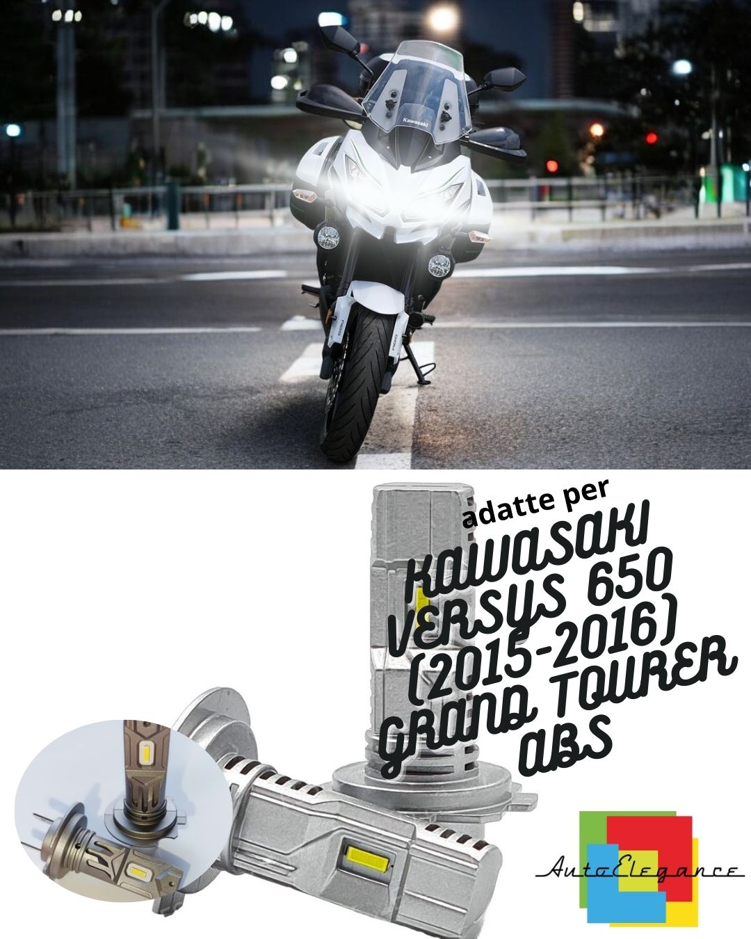 😎H7 LED LOW BEAM LAMP KAWASAKI VERSYS 650 GRAND TOURER ABS 2 Pieces😎 