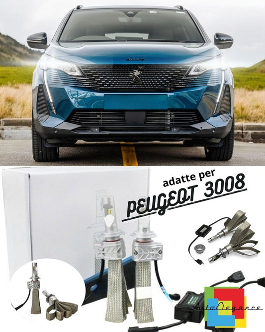 🤩KIT LED H7 6500K FULL CANBUS 8000 LUMEN LED LAMPS FOR PEUGEOT 3008🤩