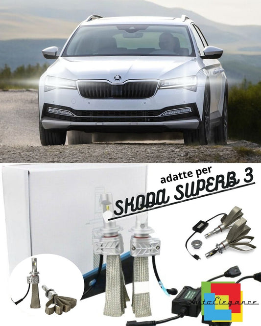 🔥KIT LED H7 6500K FULL CANBUS 8000 LUMEN LED LAMPS FOR SKODA SUPERB 3🔥 