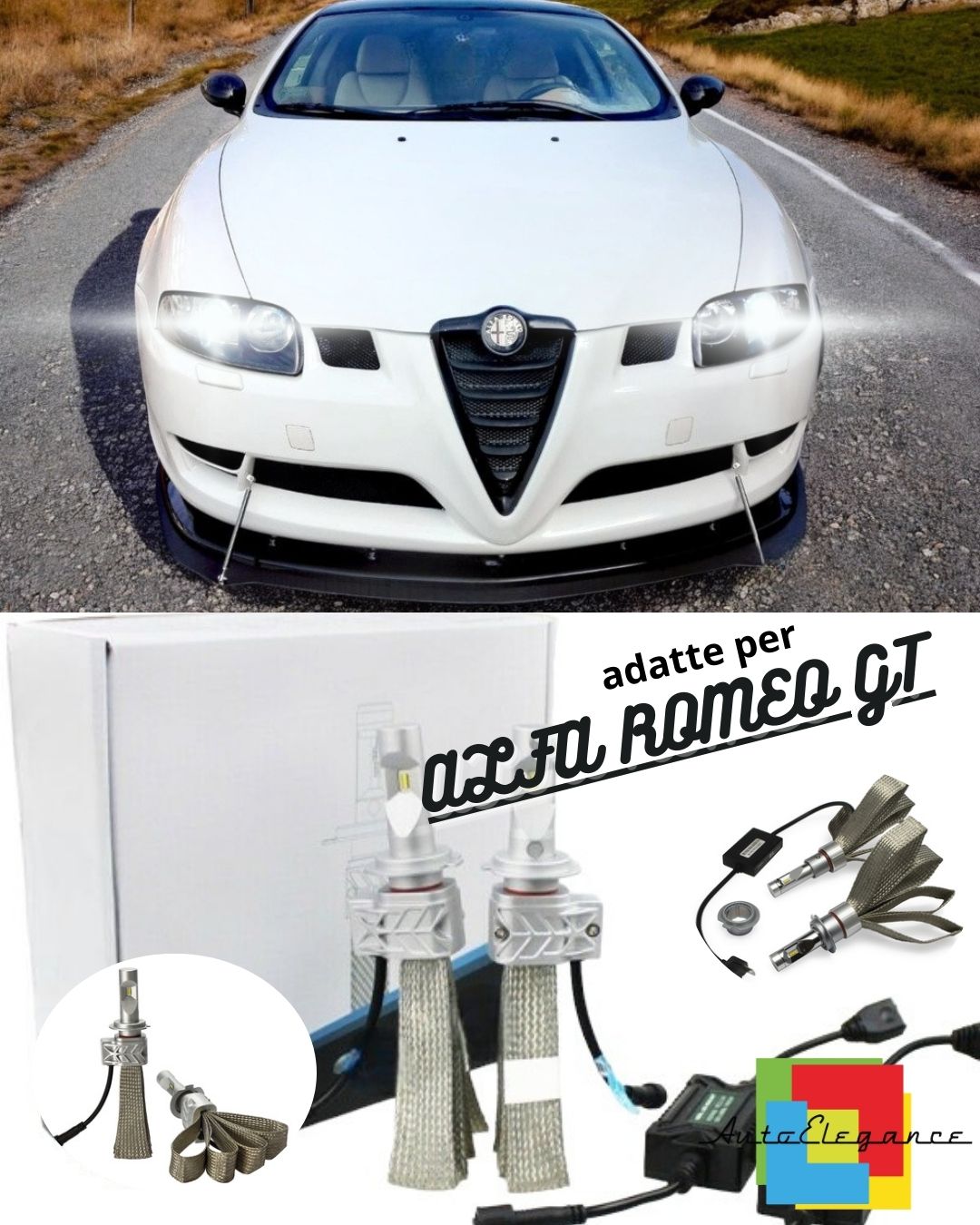 😍KIT LED H7 6500K FULL CANBUS 8000 LUMEN LED LAMPS FOR ALFA ROMEO GT😍 
