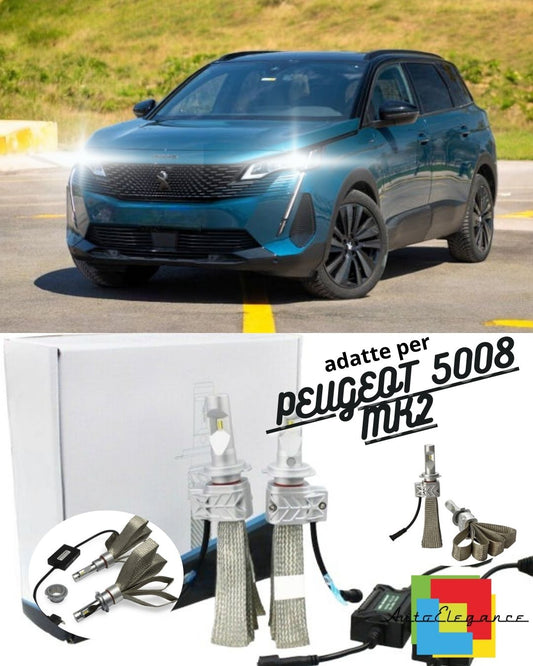 🤩KIT LED H7 6500K FULL CANBUS 8000 LUMEN LED LAMPS FOR PEUGEOT 5008 MK2🤩 