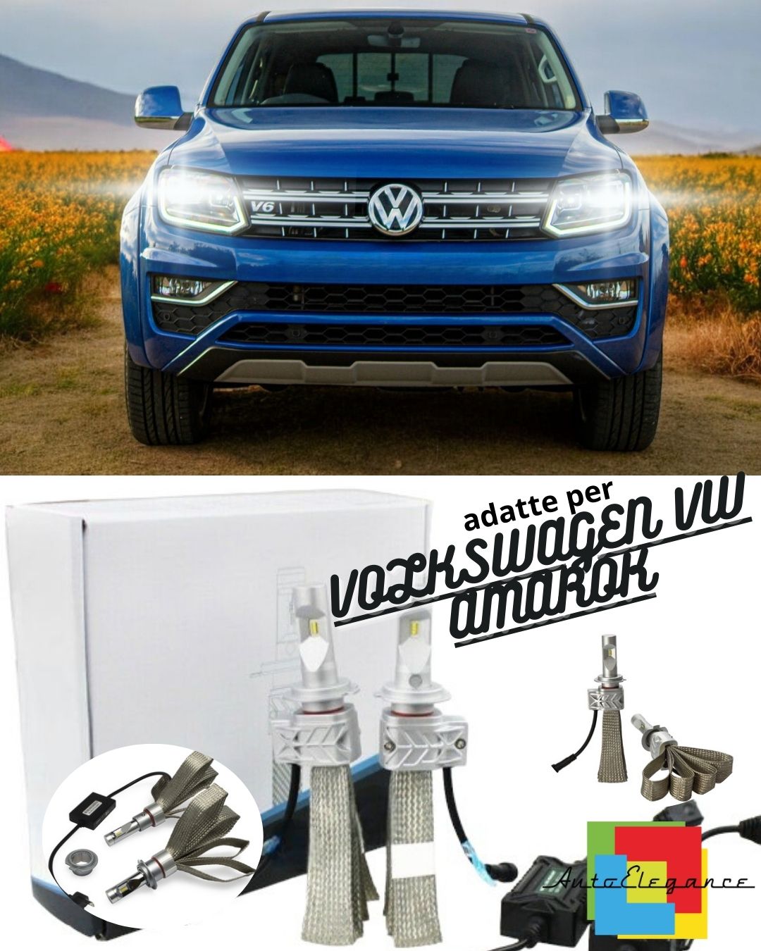 💙KIT LED H7 6500K FULL CANBUS 8000 LUMEN LED LAMPS FOR VOLKSWAGEN VW AMAROK💙 