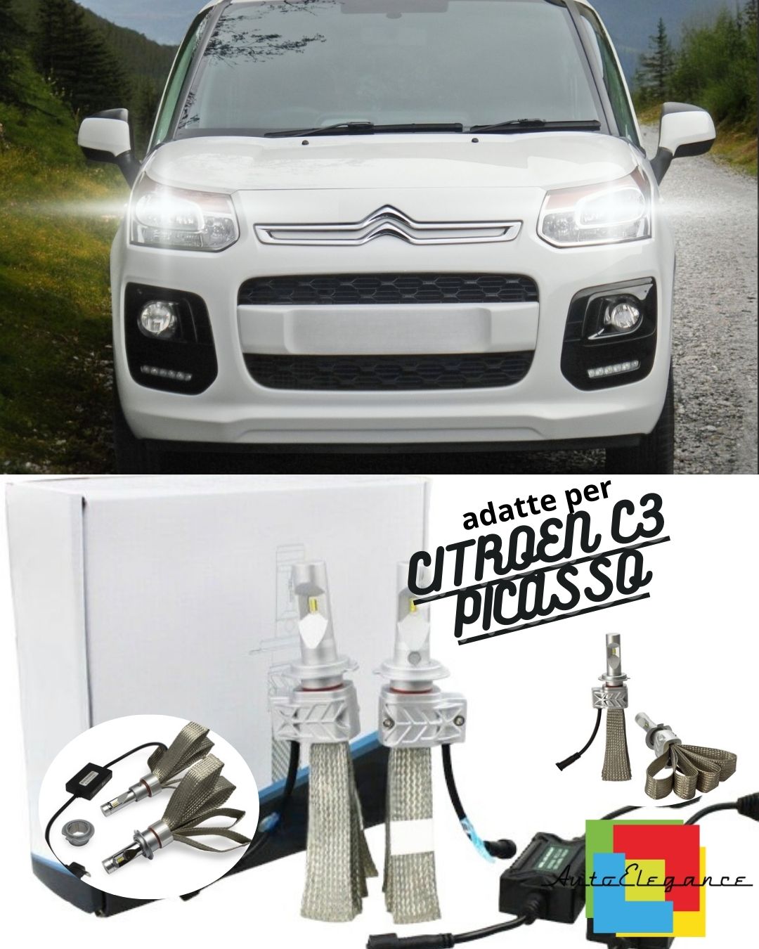😍KIT LED H7 6500K FULL CANBUS 8000 LUMEN LED LAMPS FOR CITROEN C3 PICASSO😍 