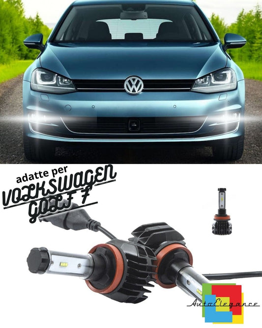 😍KIT FULL LED H11 6000K CANBUS XENON 9800 LUMEN FOG LIGHTS VOLKSWAGEN GOLF 7😍 
