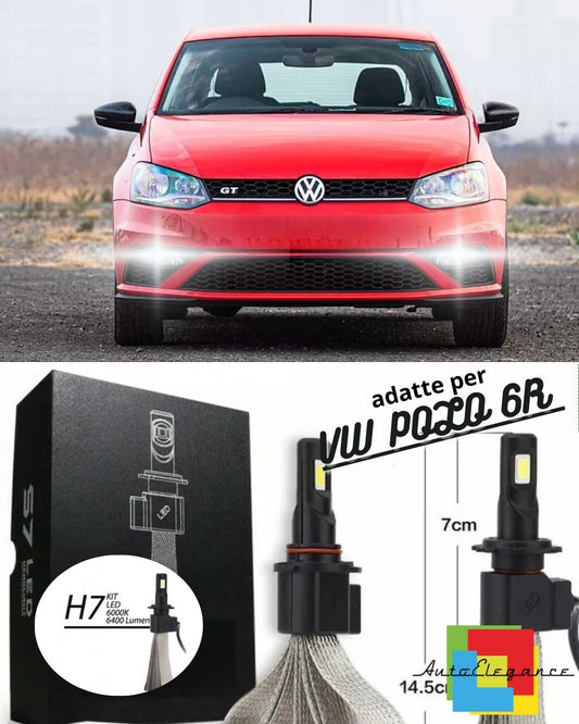 💯FULL LED KIT VW ​​POLO 6R H8 FOG LIGHTS CANBUS 6000K 6400 LUMEN💯 