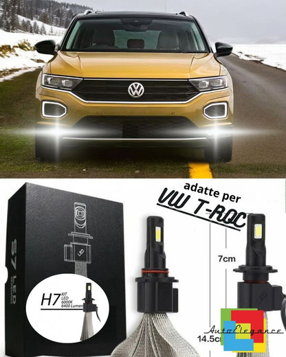 💛FULL LED KIT VW ​​T-ROC T ROC H8 FOG LIGHTS CANBUS 6000K 100%💛 