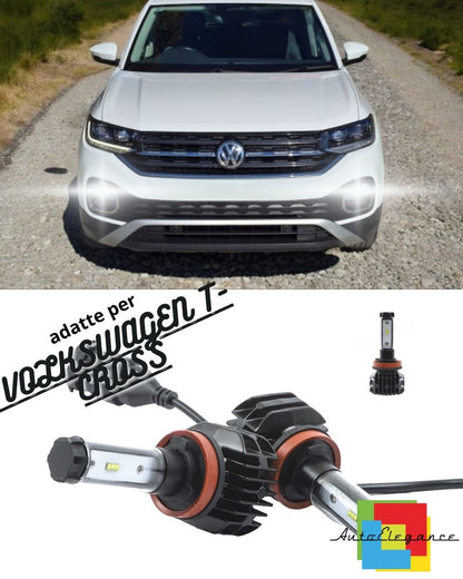 🤍KIT LED H8 6000K CANBUS XENON 9800 LM LUMEN FOG LIGHTS VOLKSWAGEN T-CROSS🤍 