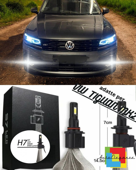 🔥KIT FULL LED VW TIGUAN MK2 LAMPADE H8 FENDINEBBIA CANBUS 6000K 100% NO ERROR🔥