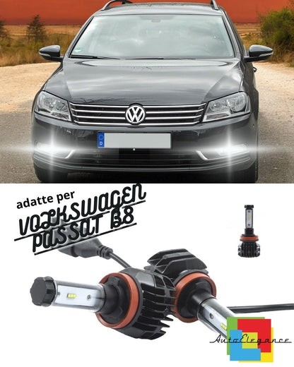 🖤KIT LED H8 6000K CANBUS XENON 9800 LM LUMEN FENDINEBBIA VOLKSWAGEN PASSAT B8🖤