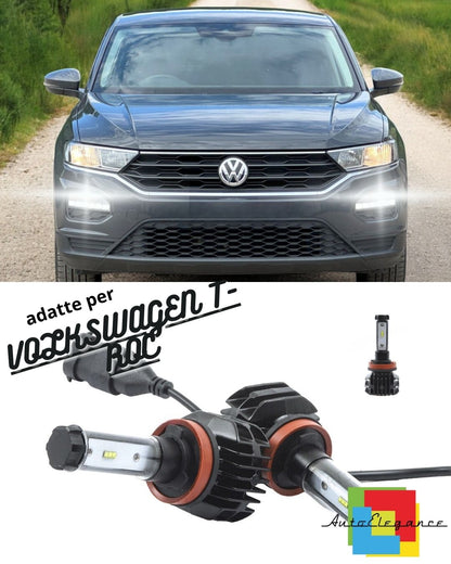 KIT LED H8 6000K CANBUS XENON 9800 LM LUMEN FENDINEBBIA VOLKSWAGEN T-ROC