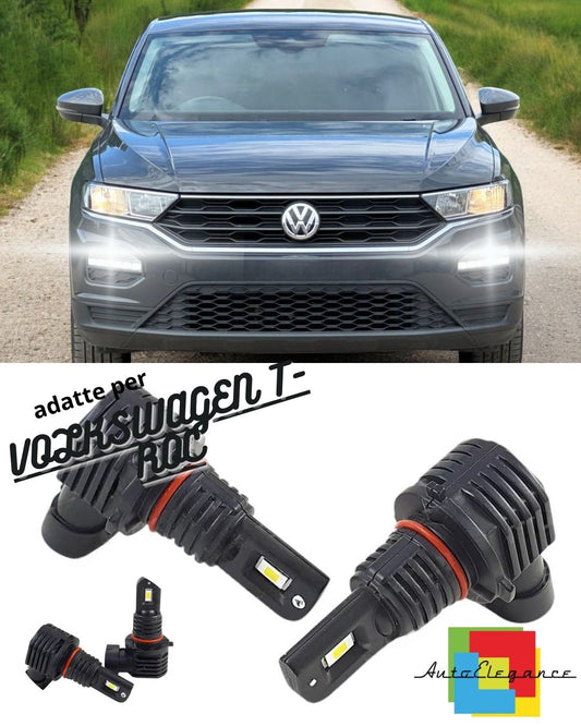 🤩KIT LED H8 6000K BIANCO CANBUS FENDINEBBIA PER VW T-ROC ULTRA COMPATTE🤩