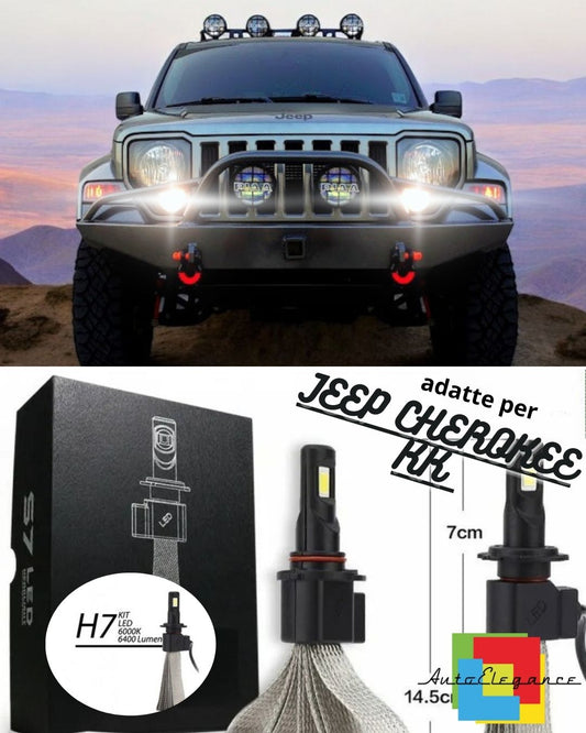 ✨KIT FULL LED JEEP CHEROKEE KK H10 FENDINEBBIA CANBUS 6400LM 6000K NO ERROR✨