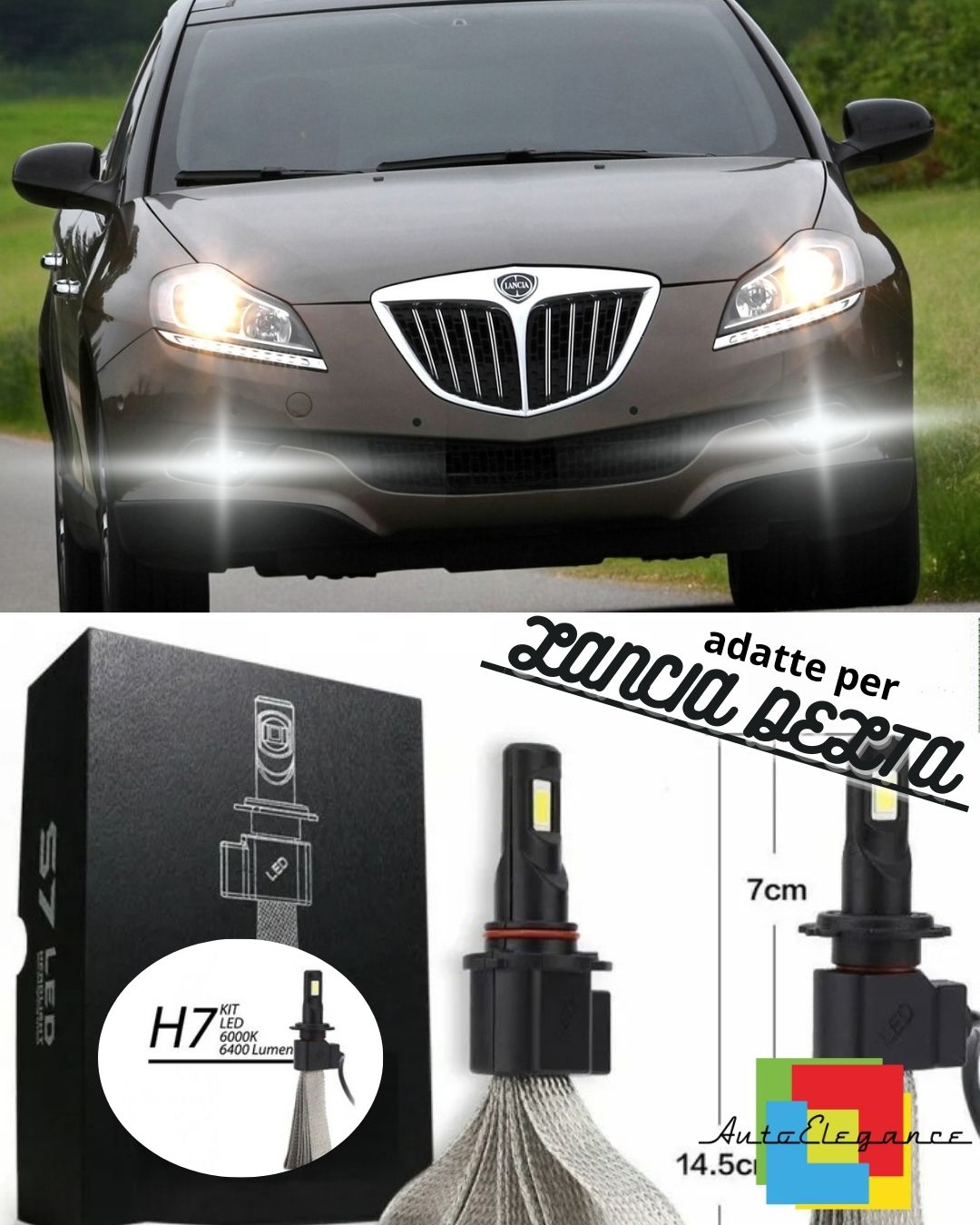 🔥FULL LED KIT LANCIA DELTA H11 FOG LIGHTS CANBUS 6400 LUMEN 6000K🔥 
