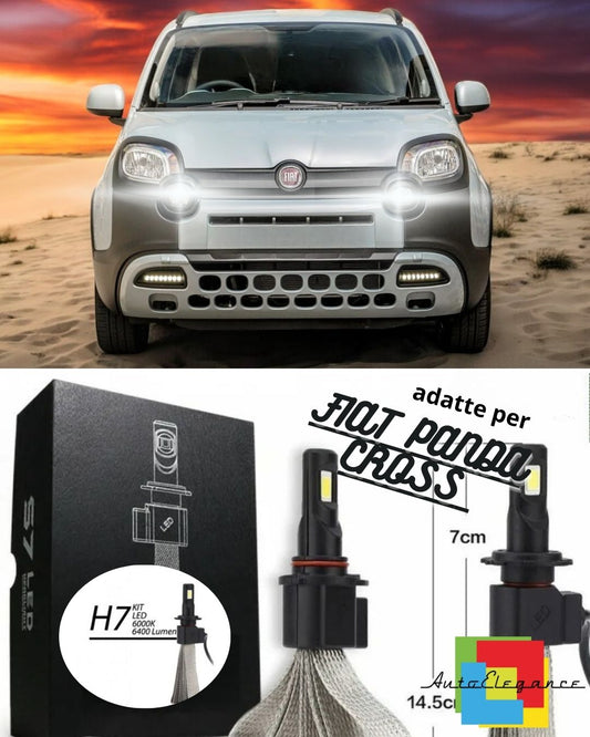 💯FULL LED KIT FIAT PANDA CROSS LOW BEAM HIGH BEAM FOG LIGHTS 6000K💯 