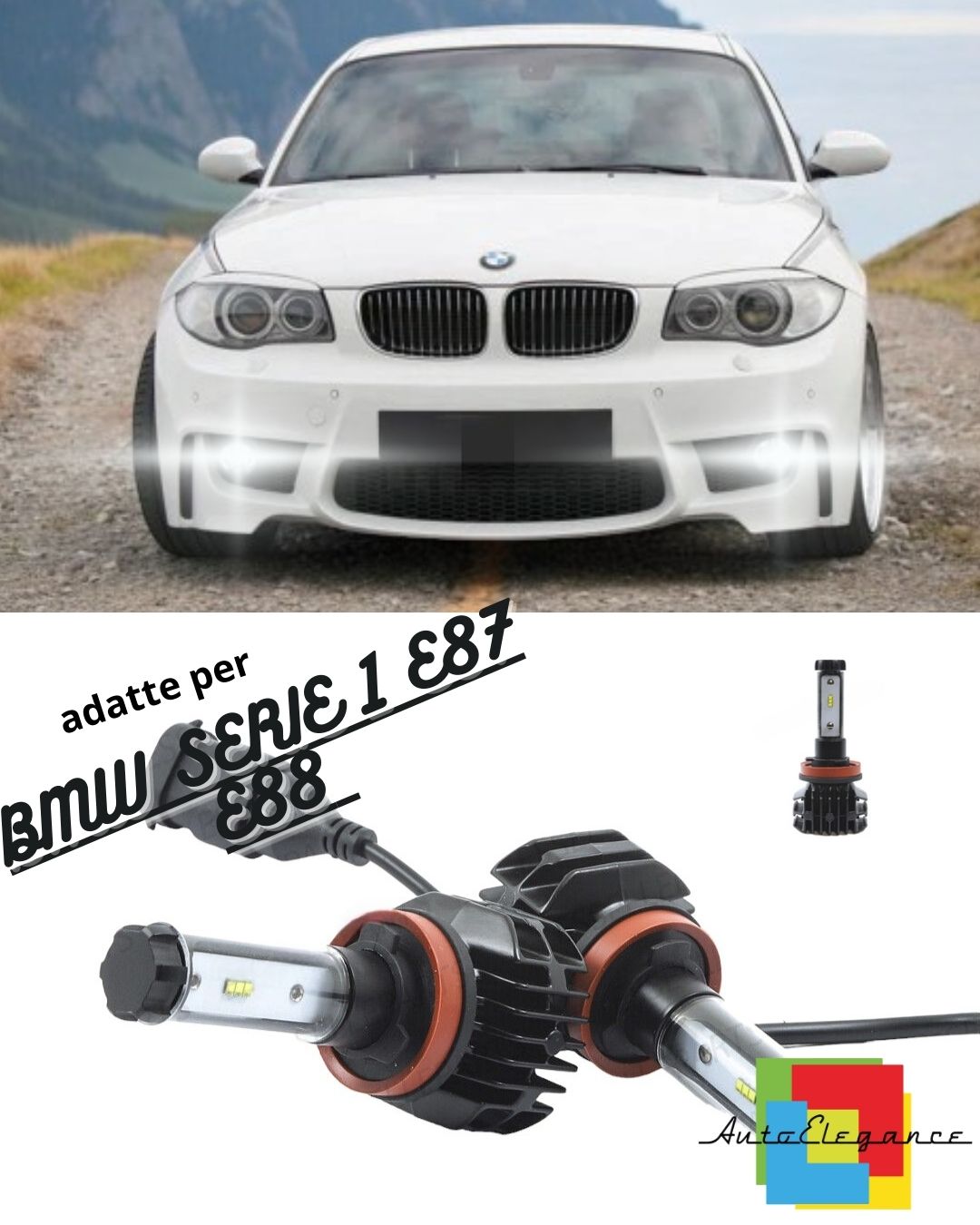 🤍H11 LED KIT 6000K CANBUS XENON 9800 LM FOG LIGHT BMW 1 SERIES E87 E88🤍 