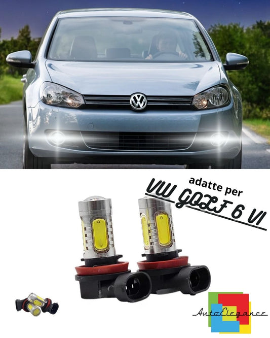 🔥PAIR OF FOG LIGHTS HB4 LED CREE COB CANBUS VW GOLF 6 VI 100%🔥 