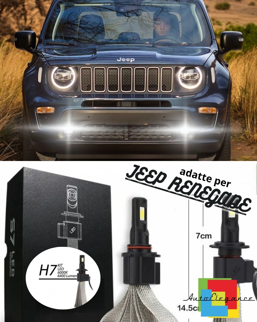 😎FULL LED KIT JEEP RENEGADE LOW BEAM HIGH BEAM DRL FOG LIGHTS😎 