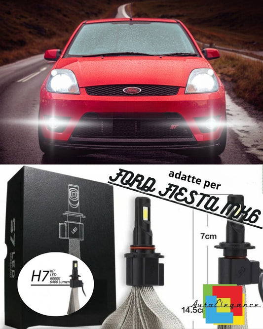 ❤️FULL LED KIT FORD FIESTA MK6 H11 FOG LIGHTS CANBUS 6400 LUMEN 6000K❤️ 