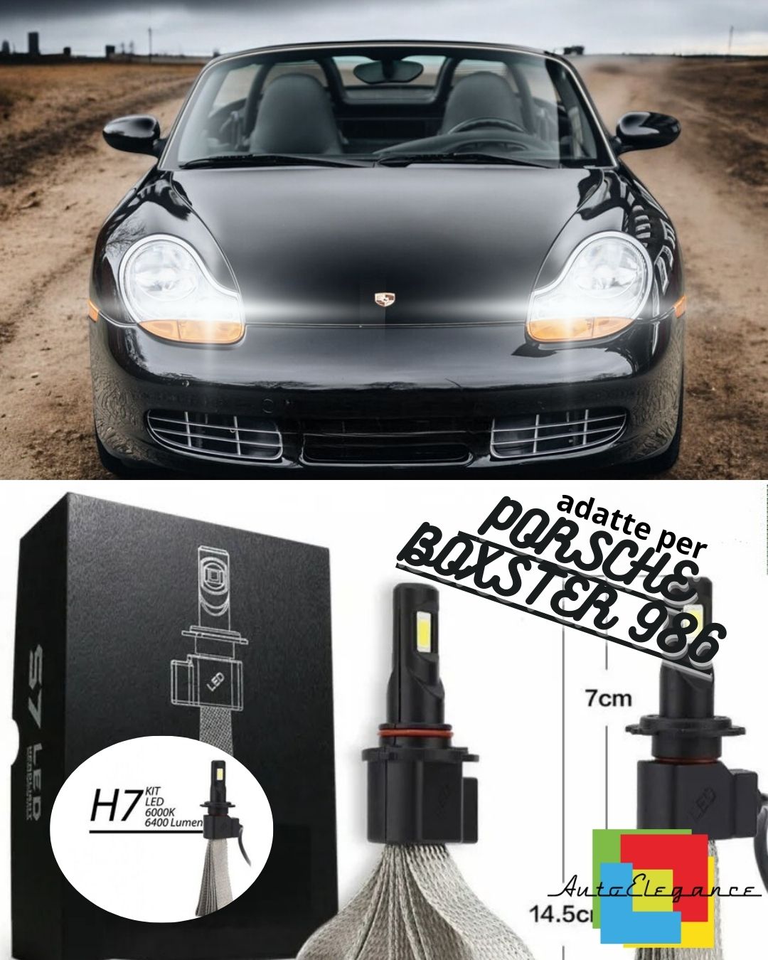 🖤PAIR OF H7 LED CANBUS FOG LIGHTS PORSCHE BOXSTER 986 6400L 6000K🖤 
