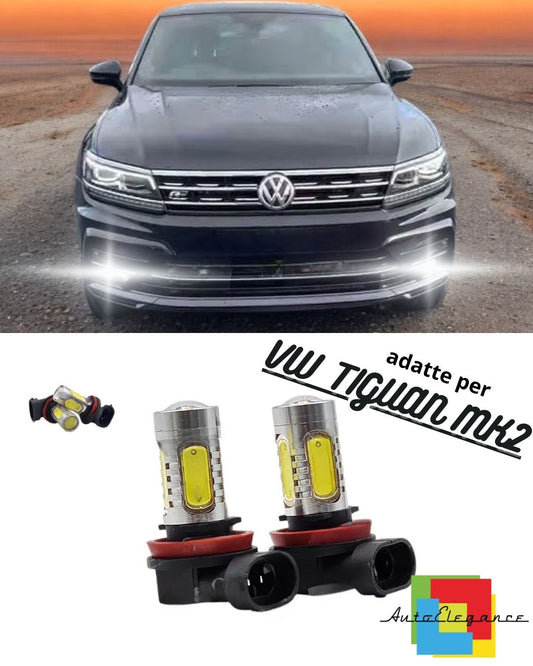😎PAIR OF FOG LIGHTS H8 LED CREE COB CANBUS VW TIGUAN MK2 100%😎 