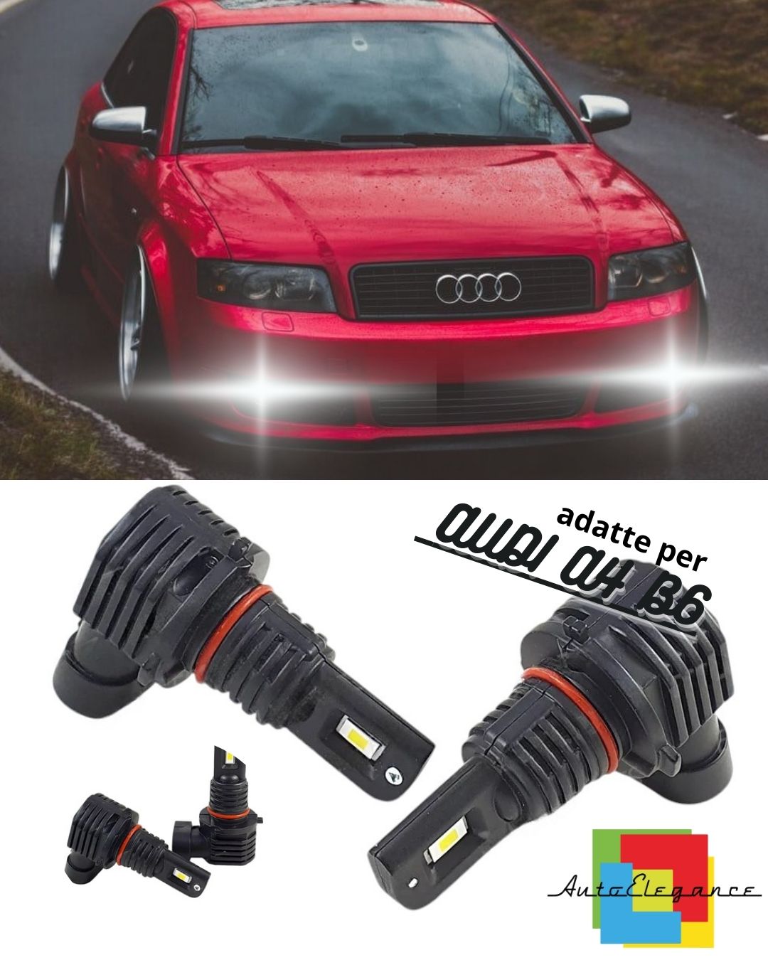 😎H11 6000K WHITE LED KIT CANBUS FOG LIGHTS FOR AUDI A4 B6 ULTRA COMPACT😎 