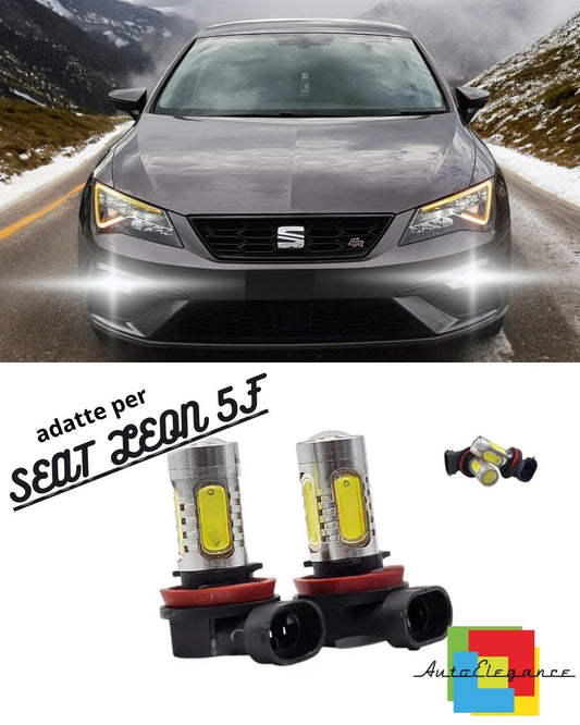 ☃️PAIR OF FOG LIGHTS H8 LED CREE COB CANBUS SEAT LEON 5F 100% NO ERROR☃️ 