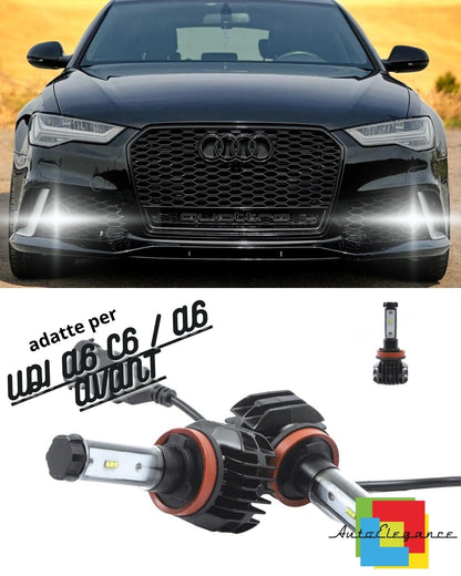 🖤KIT LED H11 6000K CANBUS XENON 9800 LM LUMEN FOG LIGHTS AUDI A6 C6 A6 AVANT🖤 