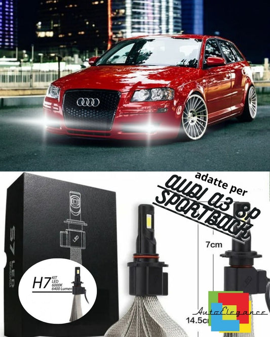 😍AUDI A3 8P SPORTBACK LED KIT H11 FOG LIGHTS CANBUS 6400 LUMEN😍 