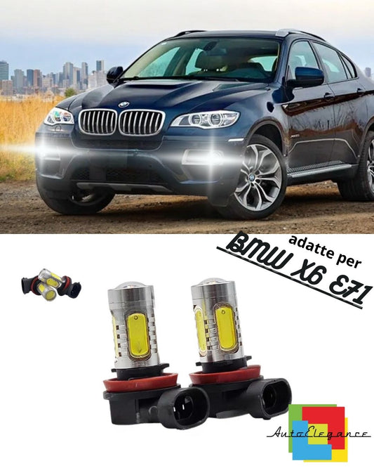 🔥PAIR OF H11 LED CREE COB CANBUS FOG LIGHTS FOR BMW X6 E71 6000K🔥 