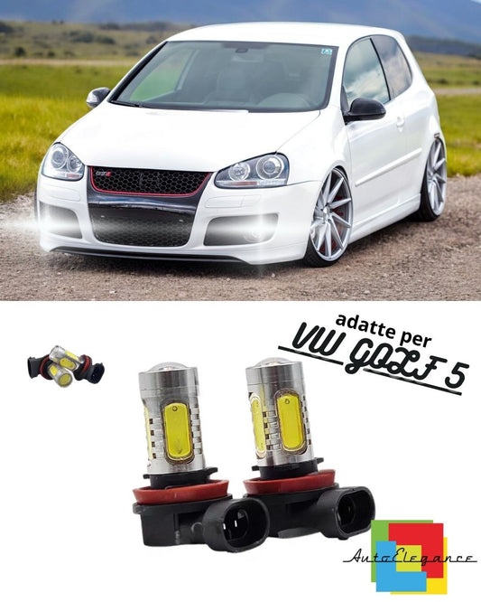 🔥COPPIA LAMPADE FENDINEBBIA H11 A LED CREE COB CANBUS VW GOLF 5 V 100%🔥