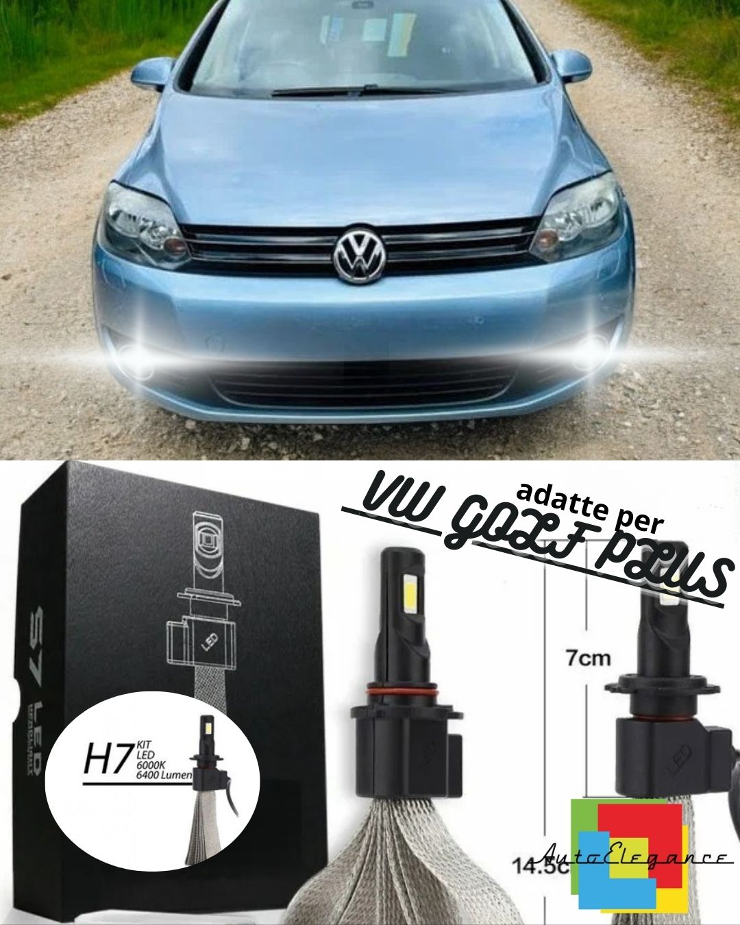 😎KIT FULL LED VW GOLF PLUS LAMPADE HB4 FENDINEBBIA CANBUS 6400 LUMEN😎