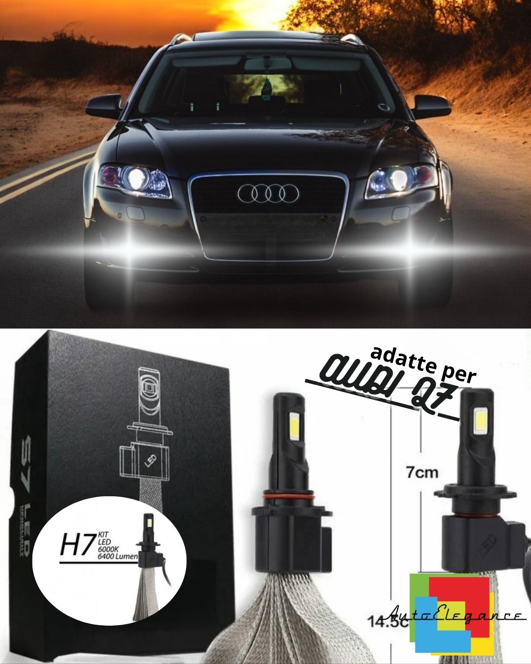 🖤LED KIT AUDI Q7 4L FROM 2010 H11 CANBUS FOG LIGHTS 6400 LUMEN 6000K🖤 