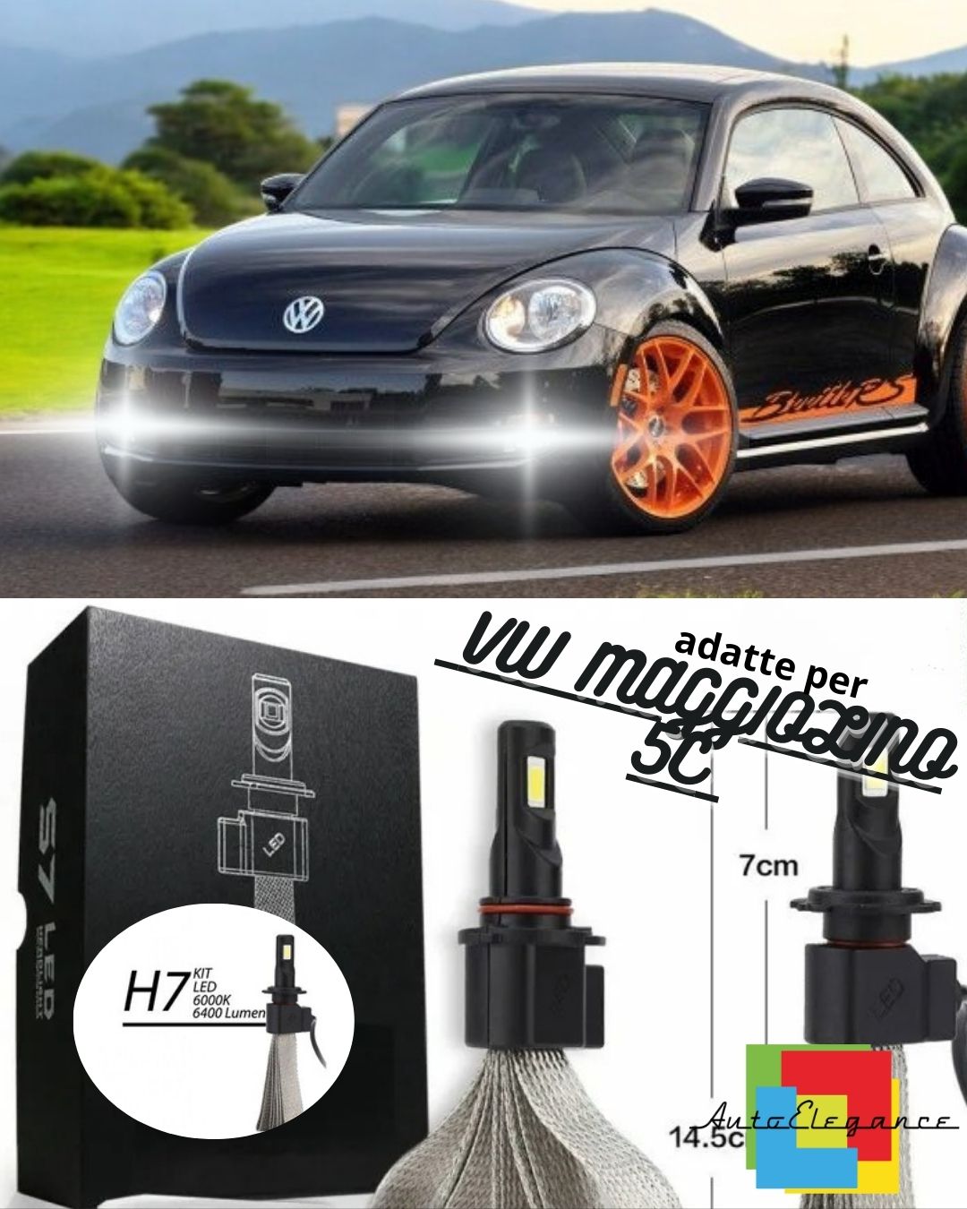 ⭐FULL LED KIT VW ​​BEETLE 5C H8 FOG LIGHTS CANBUS 6000K 6400 LUMEN⭐ 