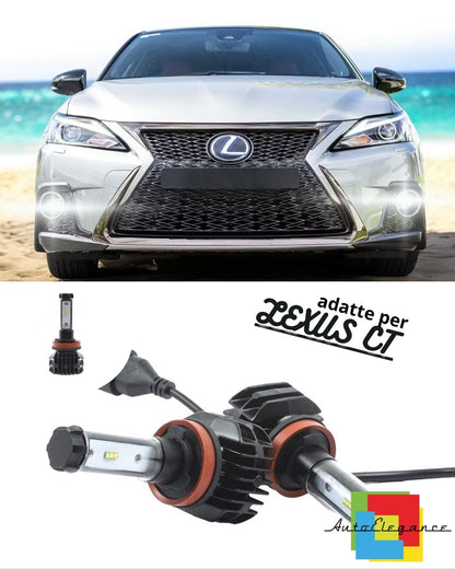 🌊KIT FULL LED H11 6000K CANBUS XENON 9800 LM LUMEN FENDINEBBIA PER LEXUS CT🌊