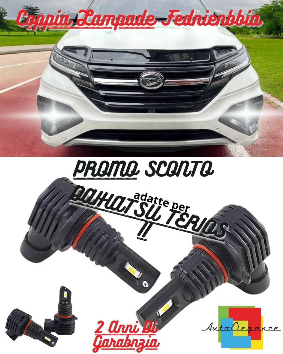 🤍KIT LED H8 6000K BIANCO CANBUS FENDINEBBIA PER DAIHATSU TERIOS II🤍