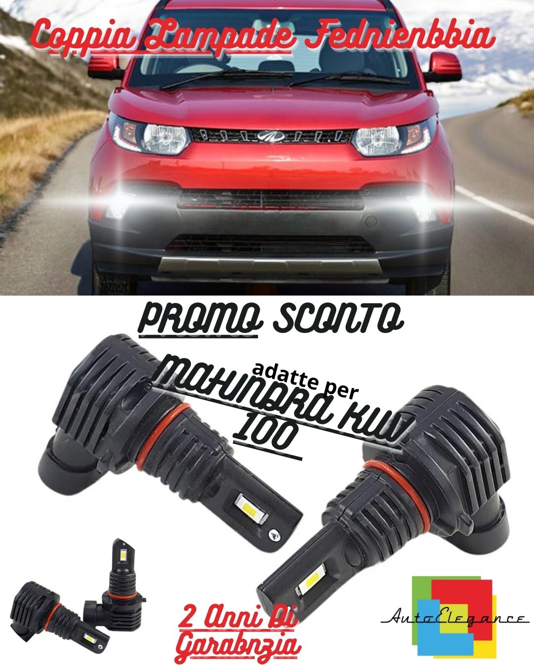 ❤️H11 6000K WHITE CANBUS LED FOG LIGHT KIT FOR MAHINDRA KUV 100❤️ 