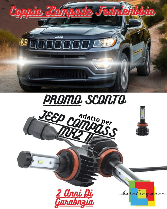😍H11 LED KIT 6000K CANBUS XENON 9800 LM LUMEN FOG LIGHTS JEEP COMPASS MK2 II😍 