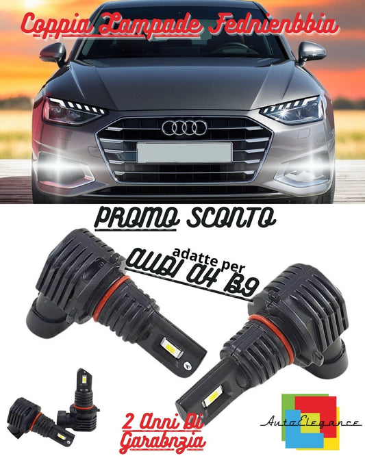 ⭐H8 6000K WHITE CANBUS LED FOG LIGHT KIT FOR AUDI A4 B9 WITH STANDARD XENON⭐ 