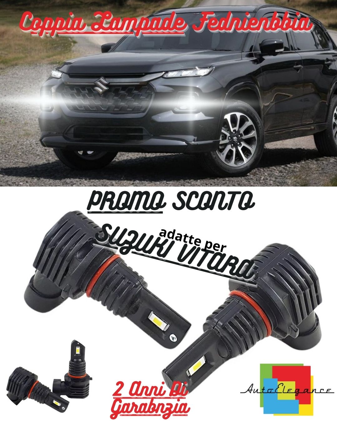 🖤H11 6000K WHITE LED KIT CANBUS FOG LIGHTS FOR SUZUKI VITARA ULTRA COMPACT🖤 