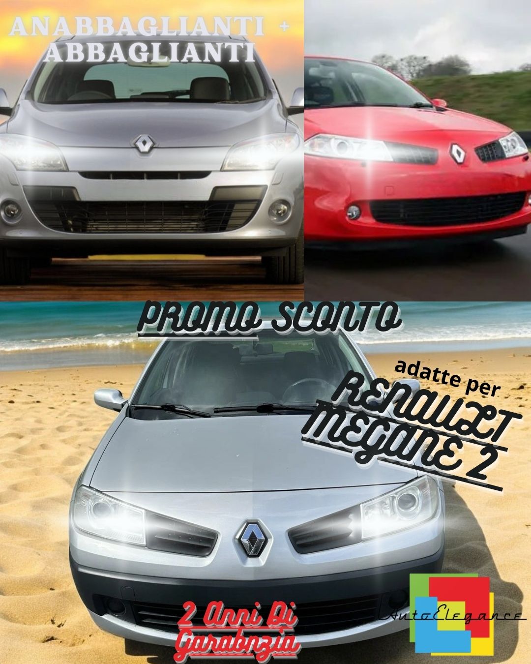 💥RENAULT MEGANE 2 LED HEADLIGHT KIT LOW BEAM HIGH BEAM POSITION LED 6000K💥 