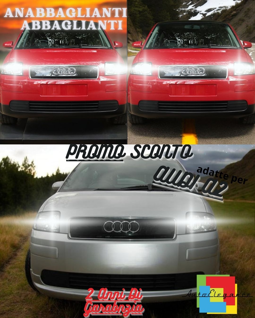 😎AUDI A2 FULL LED HEADLIGHT KIT LOW BEAM HIGH BEAM POSITION LED 6000K😎 